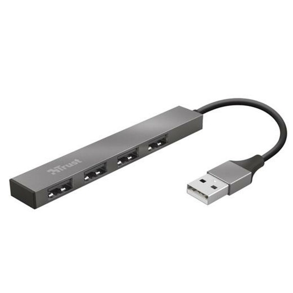 USB šakotuvas Trust 23786 USB x 4 Pilka