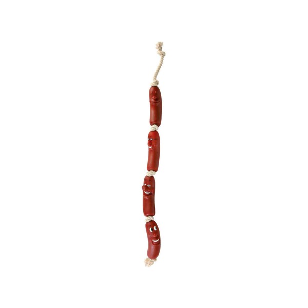 Koiranlelu Trixie Sausages on a Rope 75 cm Ruskea Vinyylit Makkaralle