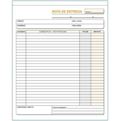 Delivery Book 21 x 26 cm...