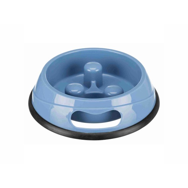Pet feeding dish Trixie Slow Feed 900 ml 0,9 l Blue Green Natural rubber Plastic