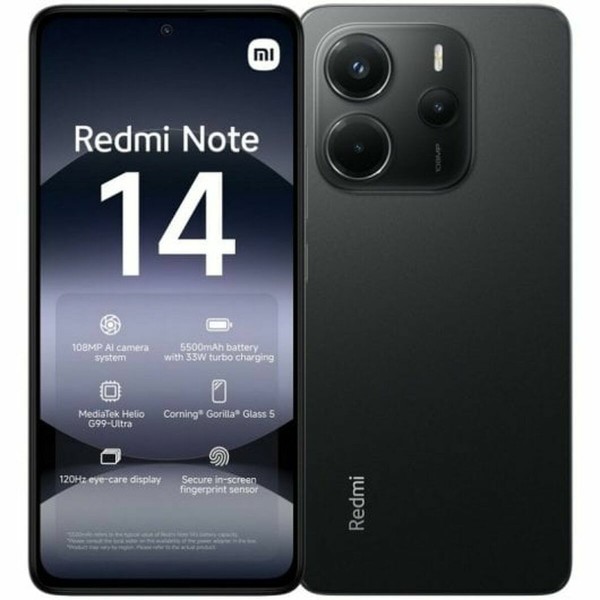 Смартфоны Xiaomi Redmi Note 14 HELIO G99 ULTRA 6 GB RAM 128 Гб Чёрный 6,67"