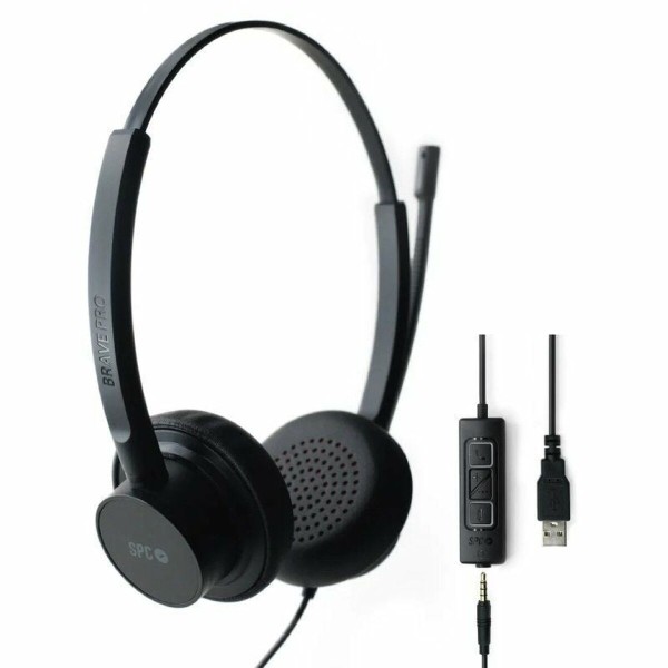 Headphones with Microphone SPC Brave Pro Black
