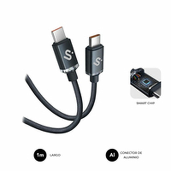 USB-C - USB-C Kaabel Subblim SUBCAB-C06001 1 m Must
