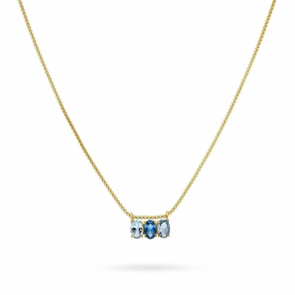 Ladies' Necklace 24KAE 32469Y Golden Blue
