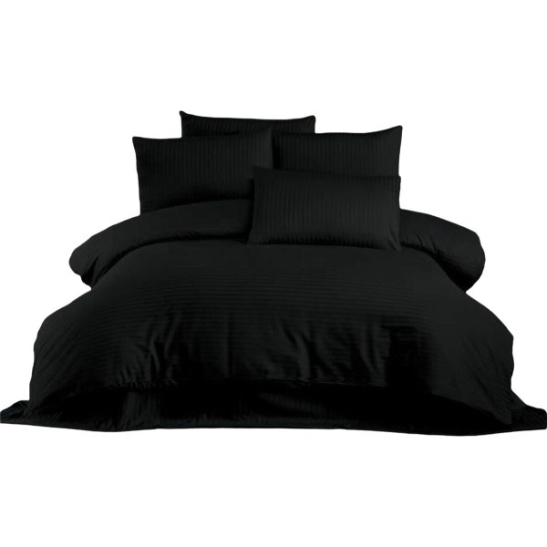 Duvet cover set Black Super king 3 Pieces