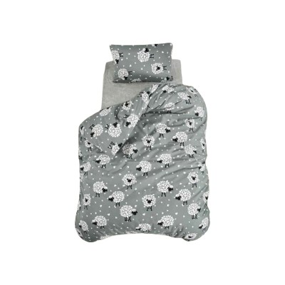 Duvet cover set Grey Super...