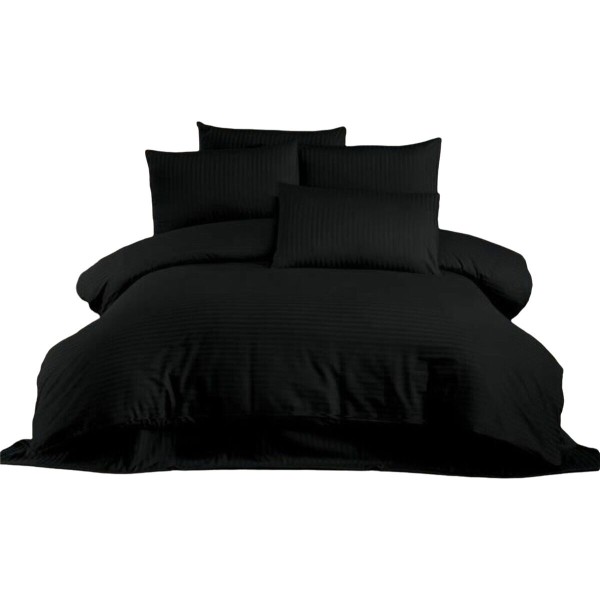 Duvet cover set Black Super king 3 Pieces