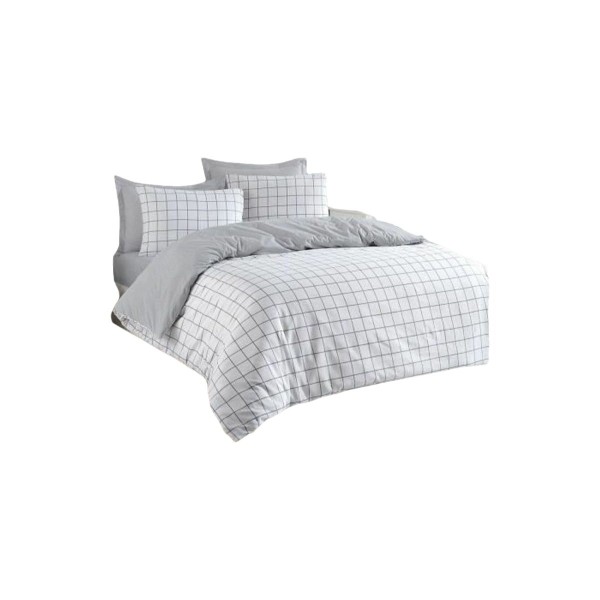 Duvet cover set Grey Super king 3 Pieces