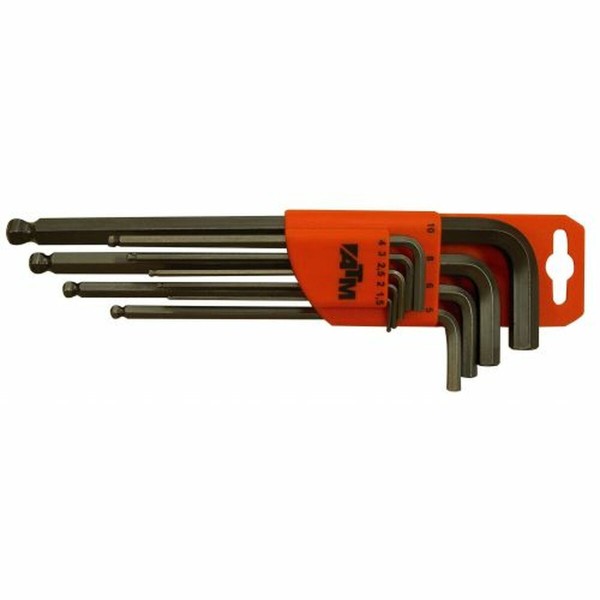 Allen Key Set ATM 1,5 - 10 mm Hexagonal Allen Key Set 9 Pieces (9Units)