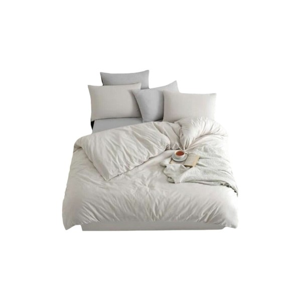 Комплект чехлов для одеяла Бежевый 200 кровать 3 Предметы