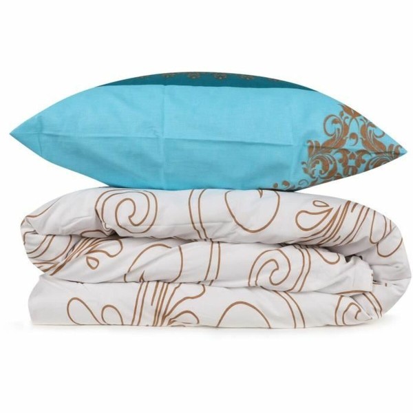 Duvet cover set Turquoise Super king 3 Pieces