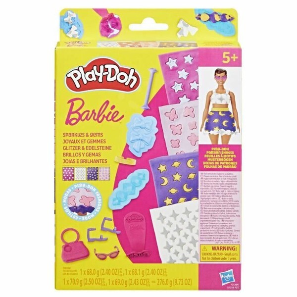 Žaidimas iš plastilino Play-Doh Barbie Sparkles & Gems Spalvotas