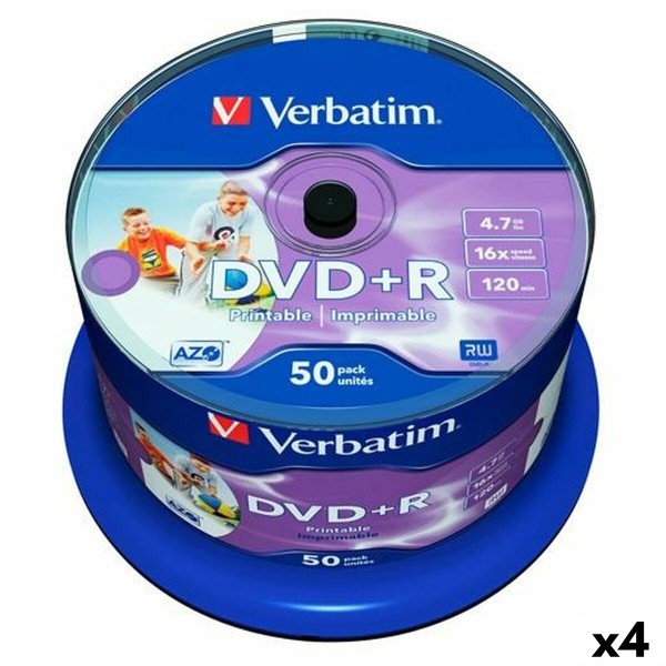 DVD+R Verbatim 4,7 GB 16x 50 Pieces (4 Units)