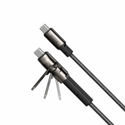 USB-kaabel KSIX Must 1 m