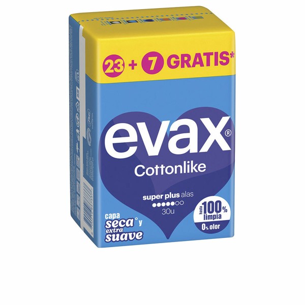 Super įklotai su sparneliais Evax COTTONLIKE 30 vnt.