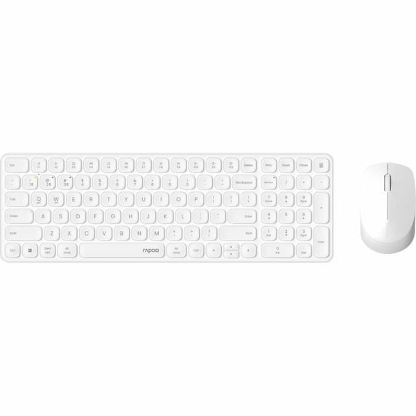 Klaviatuur ja Hiir Rapoo 9310M Valge AZERTY