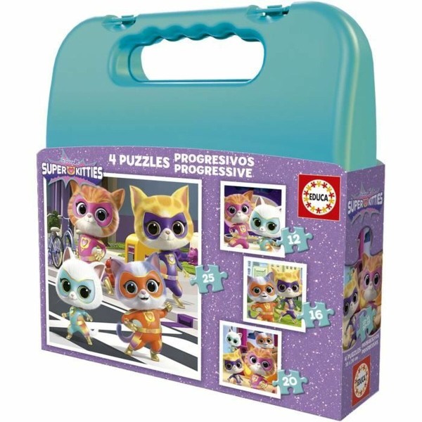 Puzzle Educa SuperKitties 12 Pieces 16 Pieces 20 Pieces 25 Pieces