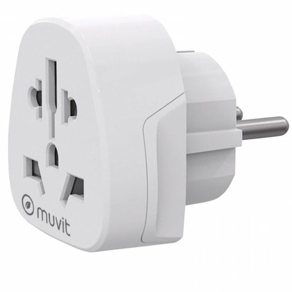 Plug socket Muvit For Change MCADP0007 White Surface