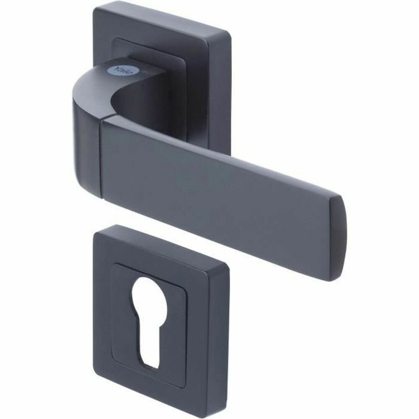 Door handle Yale YPP7-B-PE Bologna Black Aluminium