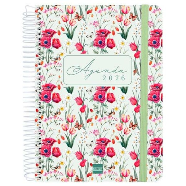 Diary Finocam CLOE A5 15,5 x 21,2 cm Green 2026