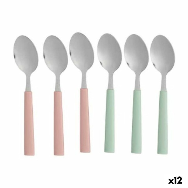 Karošu Komplekts Kinvara CN-KT166096-1S Zaļš Rozā Sudrabains Nerūsējošais tērauds Plastmasa 18,7 cm (12 gb.)