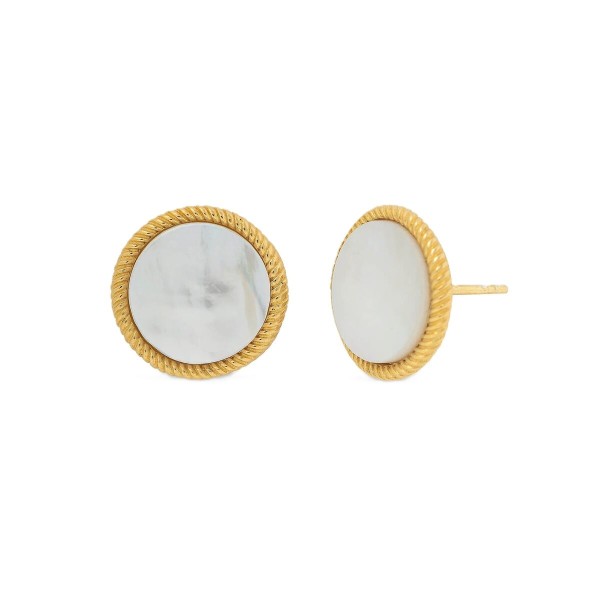 Ladies' Earrings Majorica 17785.00.1.E00.906.1 Golden White