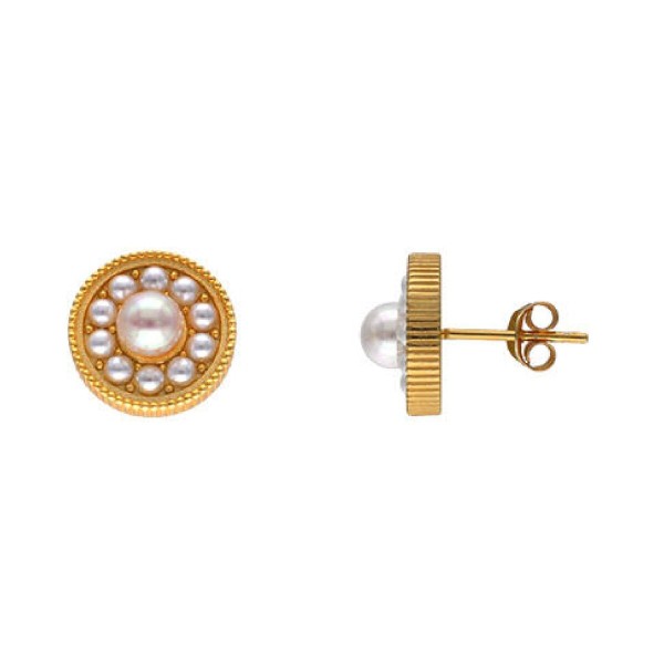 Earrings Majorica 17732.01.1.E00.906.1 Golden