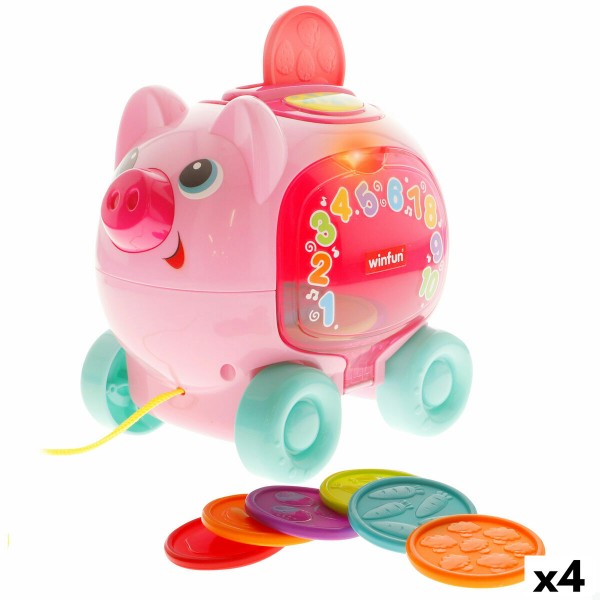 Žaislas su virve Winfun 17 x 16 x 13 cm (4 vnt.)