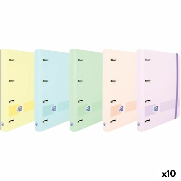 Žiedinis segtuvas Oxford LIVE & GO Spalvotas A4+ (10 vnt.)
