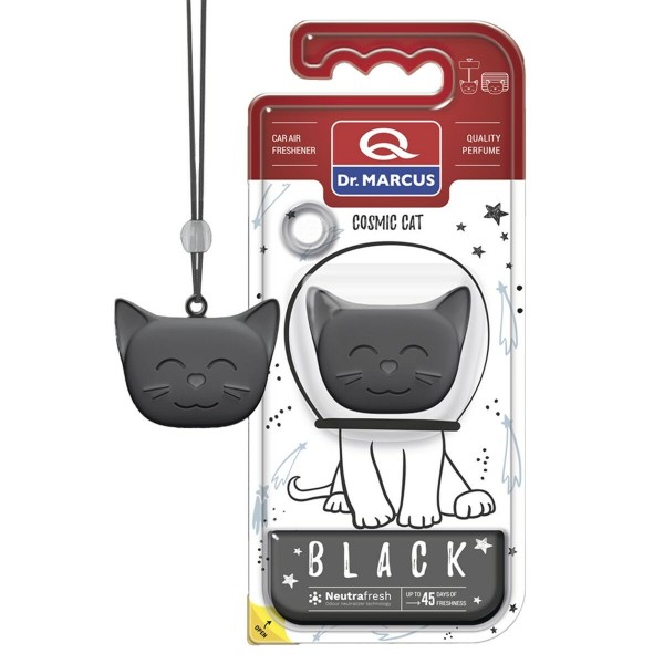 Auto Õhuvärskendaja Dr Marcus COSMIC CAT BLACK black Plastmass