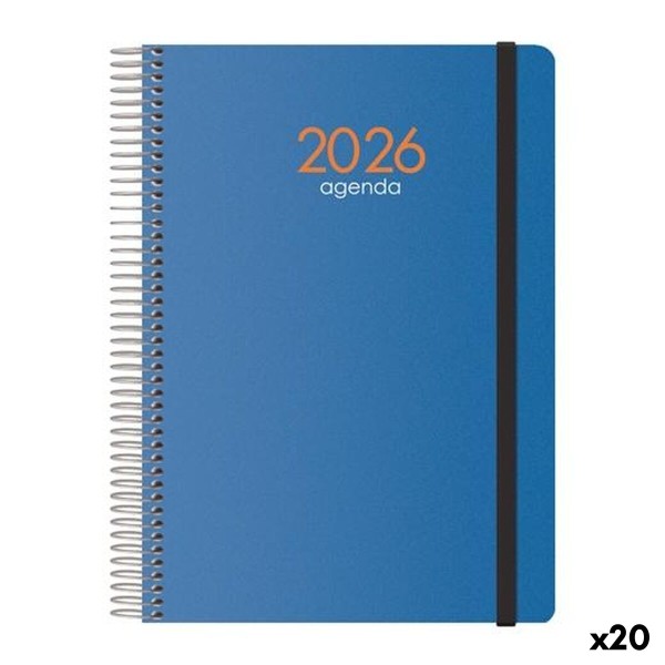 Diary DOHE SYNCRO Blue 1/4 15 x 21 cm 2026 (20 Units)