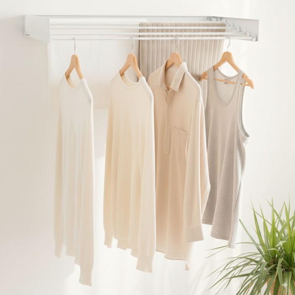 Foldable Extendable Retractable Wall Clothes Drying Rack Dryva 80 InnovaGoods