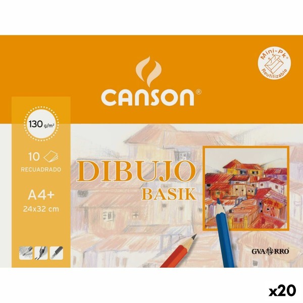 Piirustusalusta Canson 10 Levyt A4 (20 osaa)