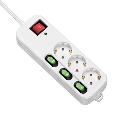 3-socket plugboard with...