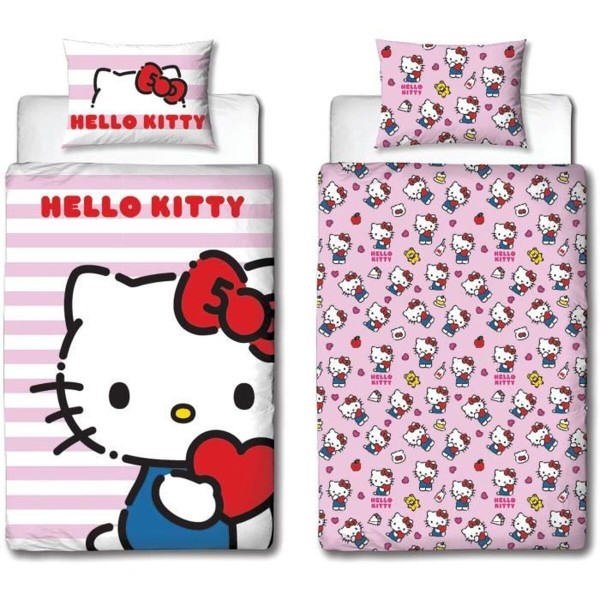 Tekikoti komplekt Hello Kitty 25 x 5 x 30 cm Roosa Voodi 140 cm 2 Tükid, osad