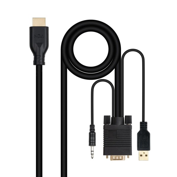 VGA Cable NANOCABLE 10.15.4612 1,8 m Black
