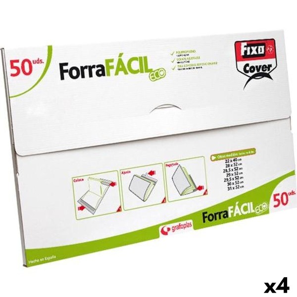 Klijuojamas knygos viršelis Fixo FORRAFÁCIL ECO Skaidrus 29 x 52 cm (4 vnt.)