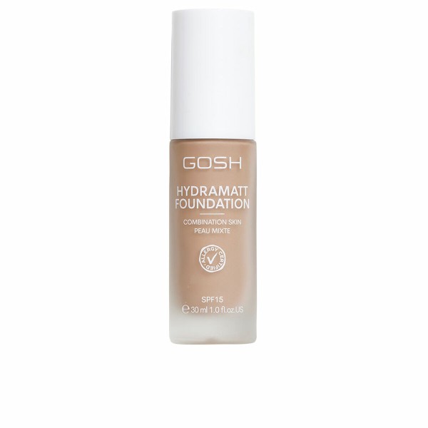 Crème Make-up Base Gosh Copenhagen HYDRAMATT Nº 012-Medium Dark-Neutral Spf 15 30 ml