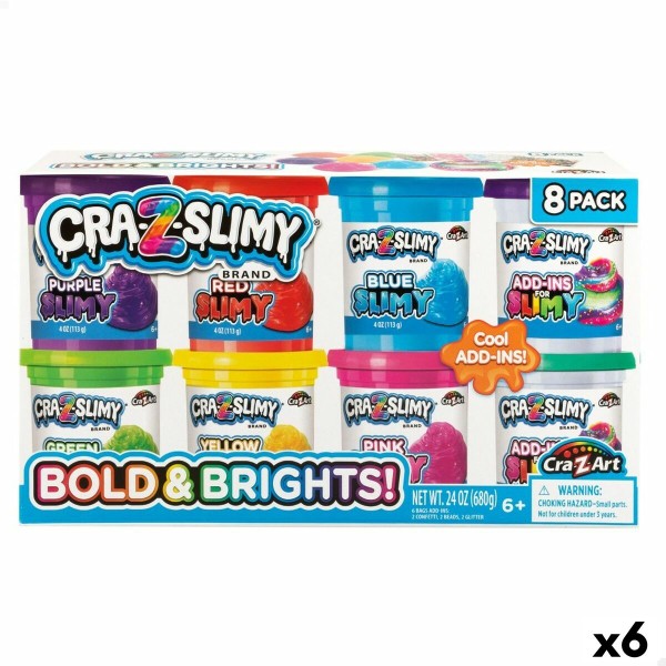 Muovailuvahapeli Cra-Z-Art Bold&Brights (6 osaa) Slime