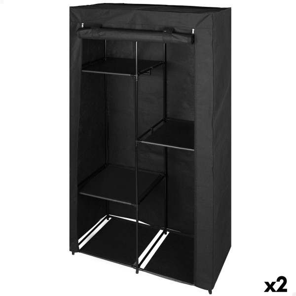 Drabužių ir batų dėklas Max Home Juoda 88 X 167 X 45 CM 2 vnt.