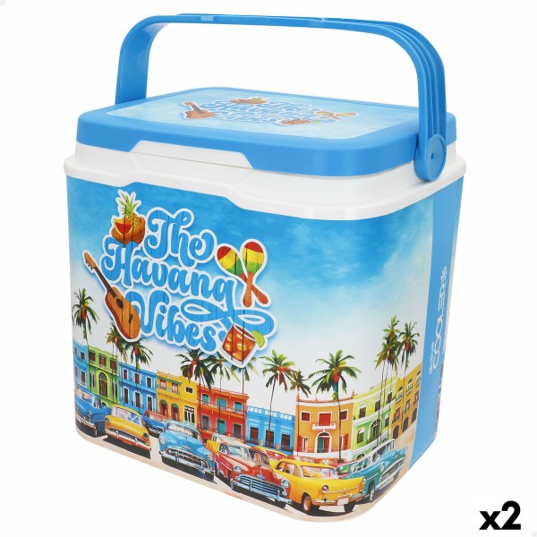 Portable Fridge Aktive Plastic 37 x 35 x 27 cm (2 Units)