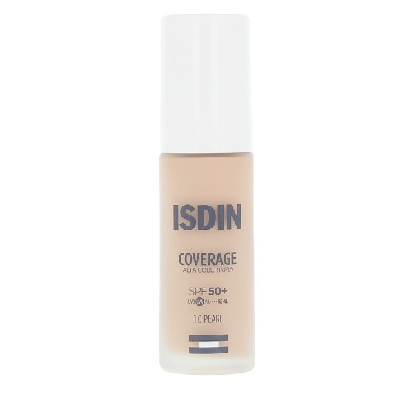 Liquid Make Up Base Isdin COVERAGE Nº 1.0 Pearl Spf 50 30 g