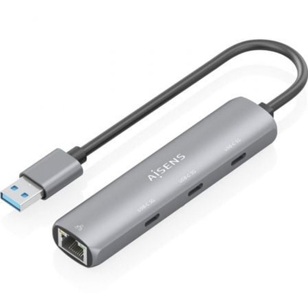 USB Centrmezgls Aisens ASUC-4P037-GR Pelēks