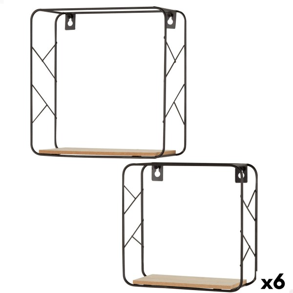 Plaukti Max Home Dzelzs Koks MDF 25 x 25 x 10 cm (6 gb.)