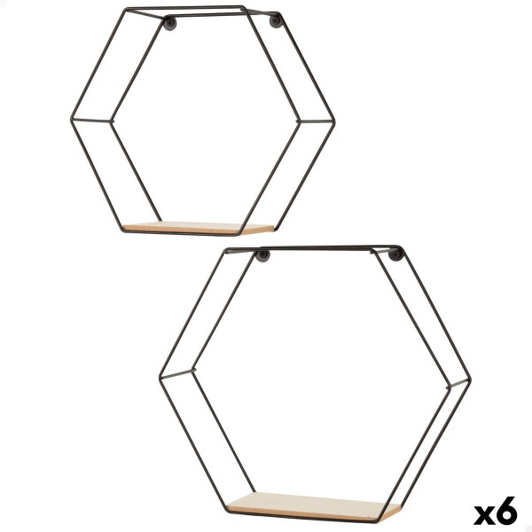 Riiulid Max Home Raud Puit MDF 29 X 26 X 10 CM (6 Ühikut)