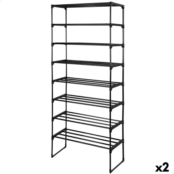 Полка Max Home Чёрный Металл Пластик 67 X 160 X 30 CM (2 штук)