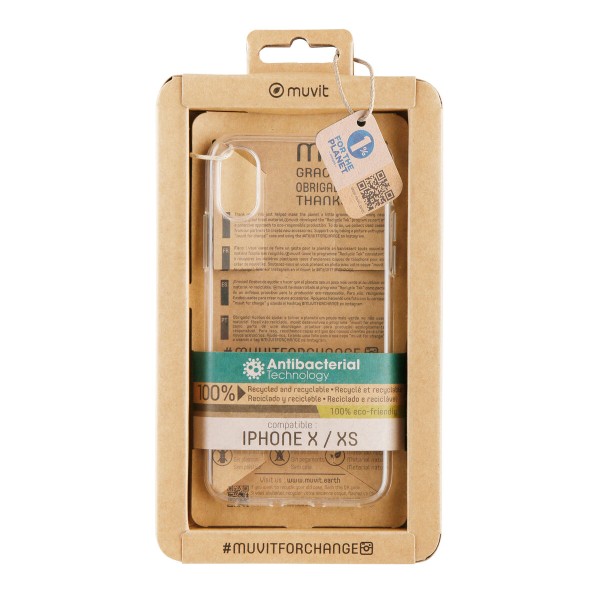 Pārvietojams Pārsegs Muvit for Change iPhone X/XS Caurspīdīgs