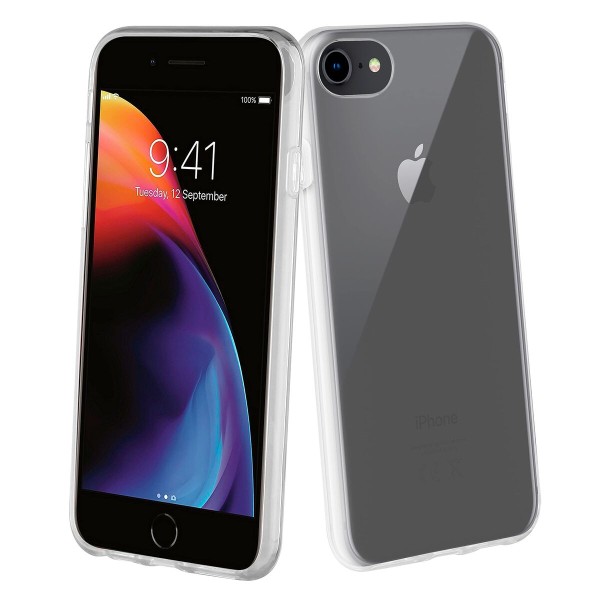 Puhelinsuoja Muvit iPhone 7 | iPhone 8 | iPhone SE 2020 Musta Läpinäkyvä iPhone SE