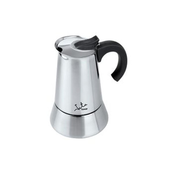 Italian Coffee Pot JATA CAX106 ODIN * Silver Metal Stainless steel 6 Cups