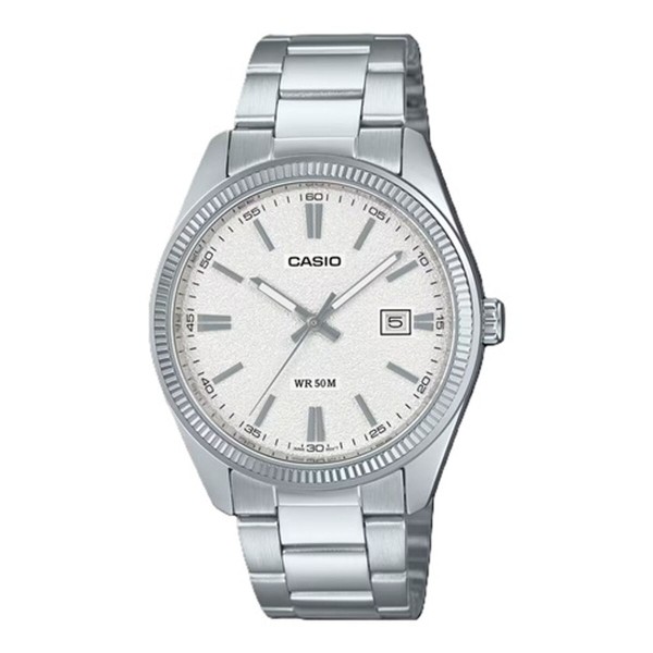 Meeste Kell Casio DATE - WHITE, MATTE DIAL (Ø 38,5 mm)